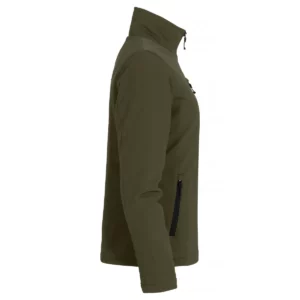 Chaqueta mujer CLIQUE PADDED SOFTSHELL JACKET WOMEN 0200957, Fog green, lateral derecho