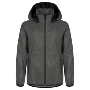 Cortavientos infantil Clique Willmar Junior 0200963 gris reflectante, vista frontal