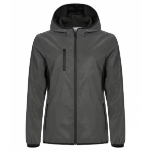 Cortavientos de mujer Clique Willmar Women 0200965 gris reflectante, vista frontal
