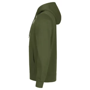 Sudadera unisex CLIQUE MIAMI HOODY 0201031, Verde militar, lateral izquierdo