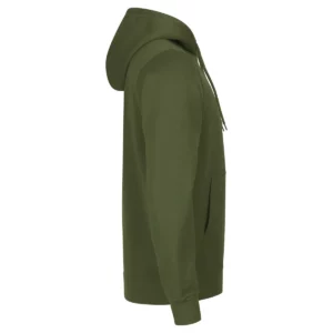 Sudadera unisex CLIQUE MIAMI HOODY 0201031, Verde militar, lateral derecho