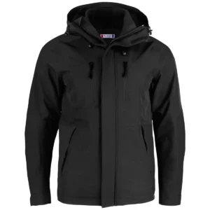 Chaqueta de trekking Clique Stafford 020901, Negro, vista frontal