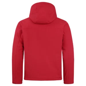 Chaqueta hombre CLIQUE PADDED HOODY SOFTSHELL 020952, Rojo, vista posterior