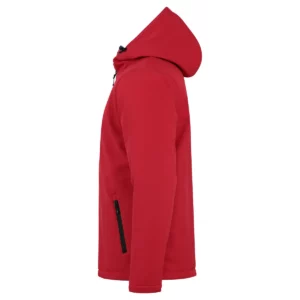 Chaqueta hombre CLIQUE PADDED HOODY SOFTSHELL 020952, Rojo, lateral izquierdo