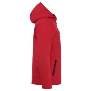 Chaqueta hombre CLIQUE PADDED HOODY SOFTSHELL 020952, Rojo, lateral derecho