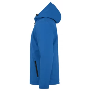 Chaqueta hombre CLIQUE PADDED HOODY SOFTSHELL 020952, Azul real, lateral izquierdo