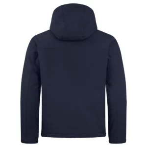 Chaqueta hombre CLIQUE PADDED HOODY SOFTSHELL 020952, Marino oscuro, vista posterior