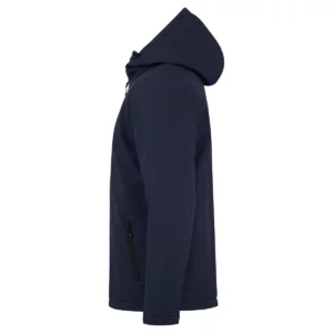Chaqueta hombre CLIQUE PADDED HOODY SOFTSHELL 020952, Marino oscuro, lateral izquierdo