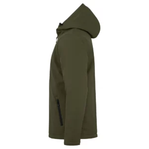 Chaqueta hombre CLIQUE PADDED HOODY SOFTSHELL 020952, Fog green, lateral izquierdo