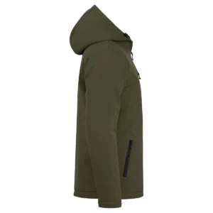 Chaqueta hombre CLIQUE PADDED HOODY SOFTSHELL 020952, Fog green, lateral derecho