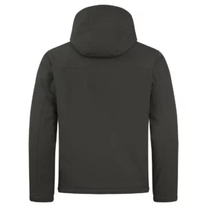 Chaqueta hombre CLIQUE PADDED HOODY SOFTSHELL 020952, Dark grey, vista posterior