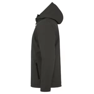 Chaqueta hombre CLIQUE PADDED HOODY SOFTSHELL 020952, Dark grey, lateral izquierdo
