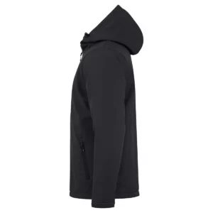 Chaqueta hombre CLIQUE PADDED HOODY SOFTSHELL 020952, Negro, lateral izquierdo