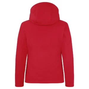 Chaqueta mujer CLIQUE PADDED HOODY SOFTSHELL WOMEN 020953, Red, vista posterior