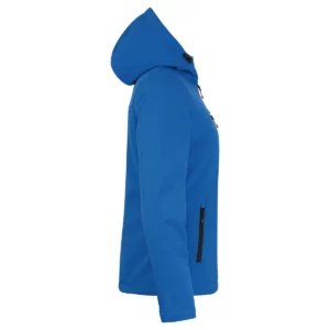 Chaqueta mujer CLIQUE PADDED HOODY SOFTSHELL WOMEN 020953, Royalblue, lateral derecho