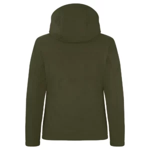 Chaqueta mujer CLIQUE PADDED HOODY SOFTSHELL WOMEN 020953, Fog green, vista posterior