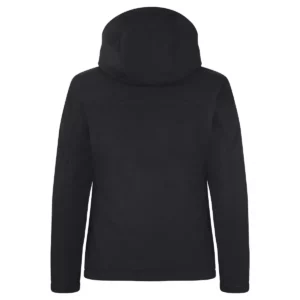 Chaqueta mujer CLIQUE PADDED HOODY SOFTSHELL WOMEN 020953, Black, vista posterior