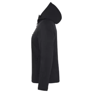Chaqueta mujer CLIQUE PADDED HOODY SOFTSHELL WOMEN 020953, Black, lateral izquierdo