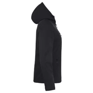 Chaqueta mujer CLIQUE PADDED HOODY SOFTSHELL WOMEN 020953, Black, lateral derecho