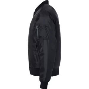 Chaqueta unisex CLIQUE BOMBER 020955, Negro, lateral izquierdo