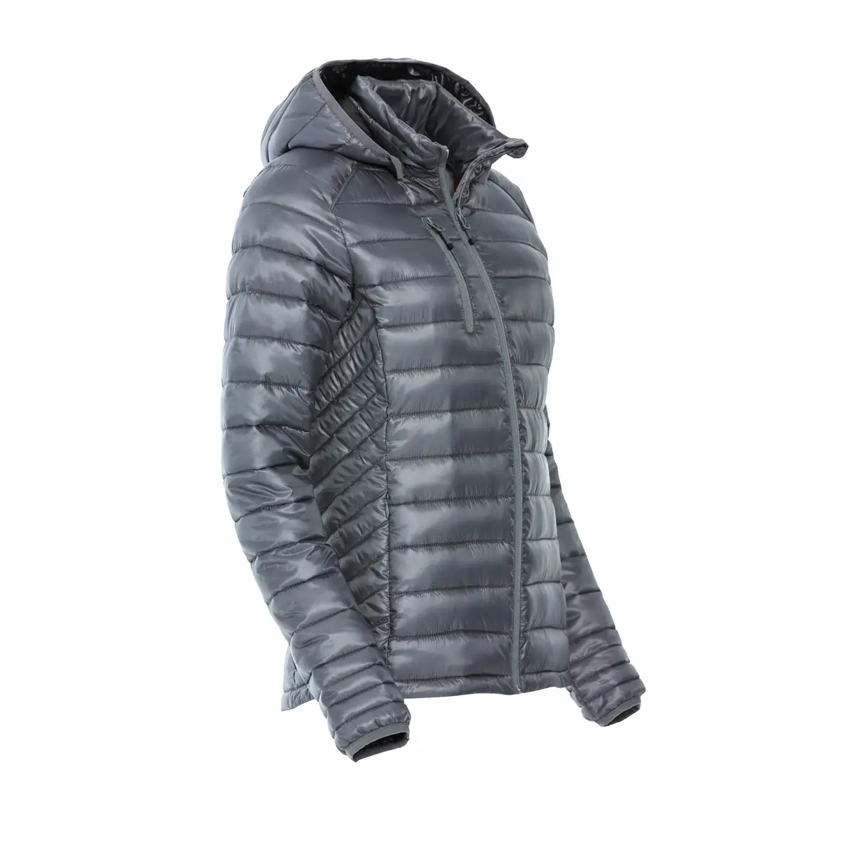 Chaqueta acolchada de mujer CLIQUE HUDSON WOMEN 020977 17 Chaqueta de mujer Clique Hudson Women 020977, Gris, detalle de cuello y capucha