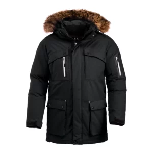 Parka unisex Clique Malamute 020997, negro, vista frontal