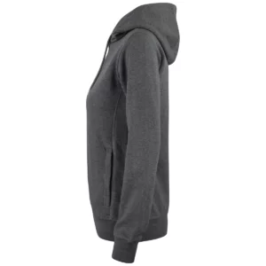 Sudadera mujer CLIQUE PREMIUM OC HOODY WOMEN 021003, Anthracite melange, lateral izquierdo