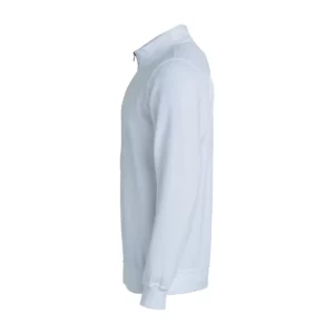 Sudadera hombre CLIQUE BASIC HALF ZIP 021033, Blanco, lateral izquierdo