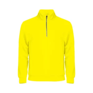 Sudadera hombre CLIQUE BASIC HALF ZIP 021033, Amarillo visibilidad, vista frontal