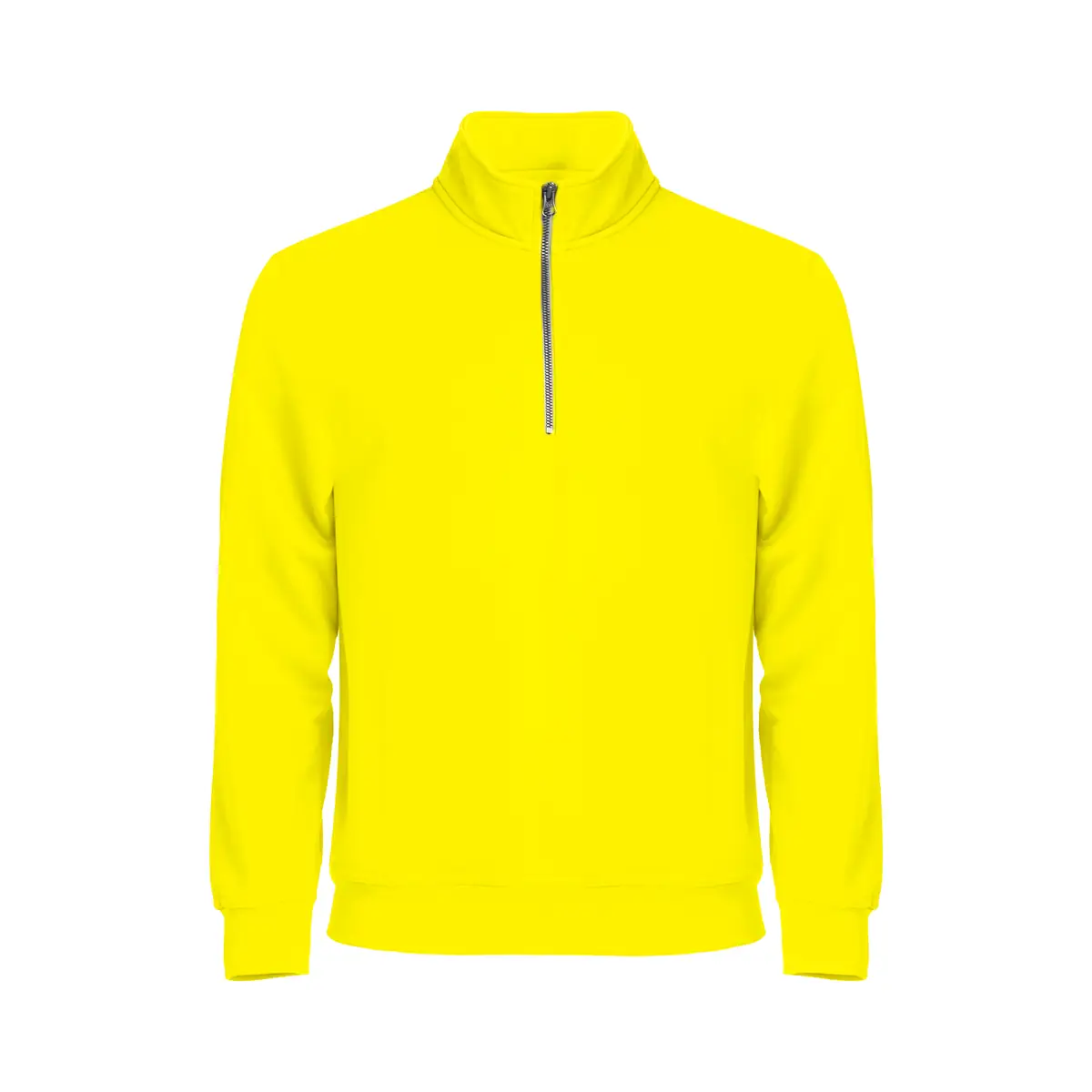 Sudadera hombre CLIQUE BASIC HALF ZIP 021033 7 Sudadera hombre CLIQUE BASIC HALF ZIP 021033, Amarillo visibilidad, vista frontal