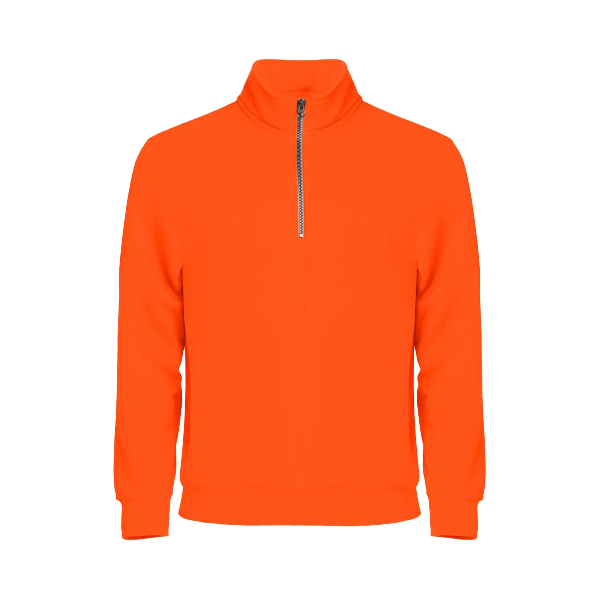 Sudadera hombre CLIQUE BASIC HALF ZIP 021033 11 Sudadera hombre CLIQUE BASIC HALF ZIP 021033, Naranja visibilidad, vista frontal