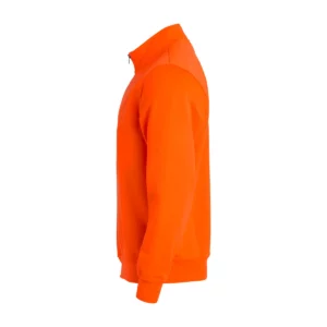 Sudadera hombre CLIQUE BASIC HALF ZIP 021033, Naranja visibilidad, lateral izquierdo