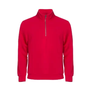 Sudadera hombre CLIQUE BASIC HALF ZIP 021033, Rojo, vista frontal