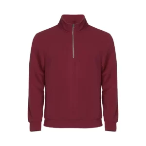 Sudadera hombre CLIQUE BASIC HALF ZIP 021033, Burdeos, vista frontal