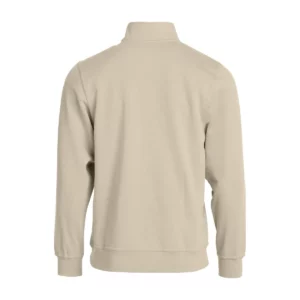 Sudadera hombre CLIQUE BASIC HALF ZIP 021033, Beige claro, vista posterior