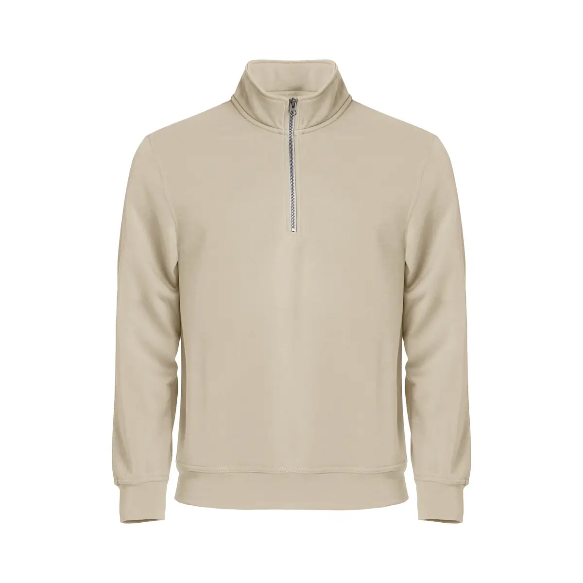 Sudadera hombre CLIQUE BASIC HALF ZIP 021033 39 Sudadera hombre CLIQUE BASIC HALF ZIP 021033, Beige claro, vista frontal