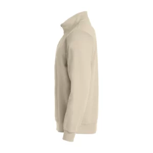Sudadera hombre CLIQUE BASIC HALF ZIP 021033, Beige claro, lateral izquierdo