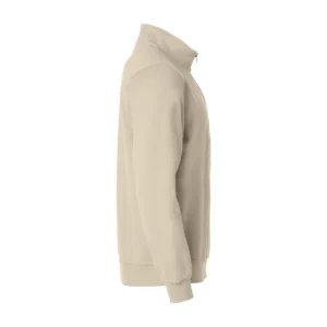 Sudadera hombre CLIQUE BASIC HALF ZIP 021033, Beige claro, lateral derecho