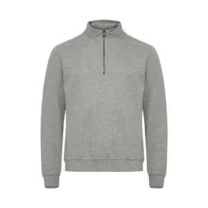 Sudadera hombre CLIQUE BASIC HALF ZIP 021033, Gris marengo, vista frontal