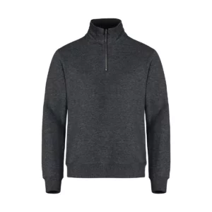Sudadera hombre CLIQUE BASIC HALF ZIP 021033, Antracita marengo, vista frontal