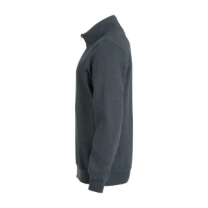 Sudadera hombre CLIQUE BASIC HALF ZIP 021033, Antracita marengo, lateral izquierdo