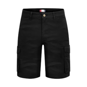 Pantalón corto unisex Clique Cargo Shorts 022065, Negro, vista frontal