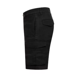 Pantalón corto unisex Clique Cargo Shorts 022065, Negro, lateral izquierdo