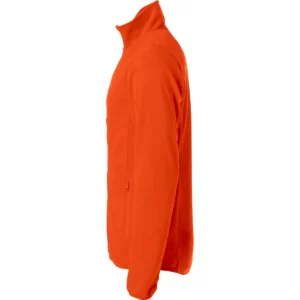 Chaqueta polar CLIQUE BASIC MICRO FLEECE JACKET 023914, Naranja rojizo, lateral izquierdo