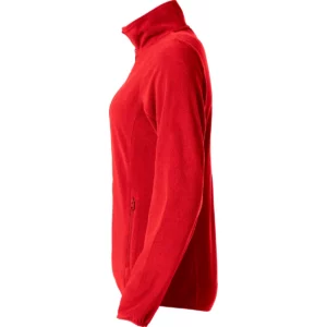 Chaqueta polar Clique Basic Micro Fleece Women 023915, Rojo, lateral izquierdo