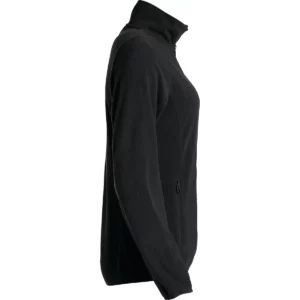 Chaqueta polar Clique Basic Micro Fleece Women 023915, Negro, lateral derecho