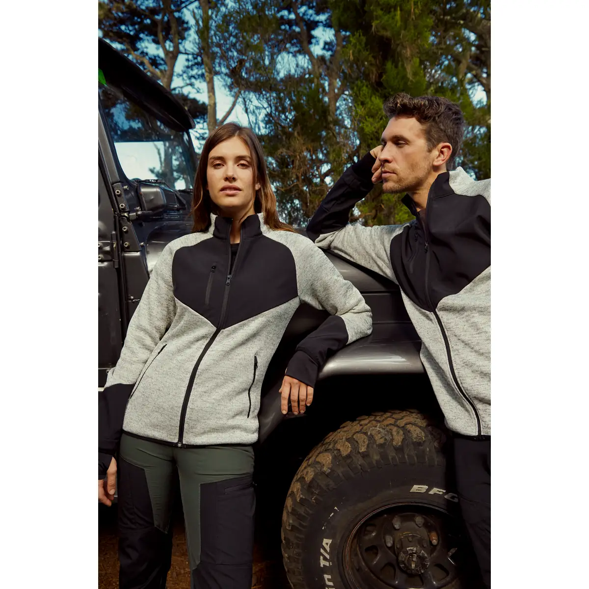 Chaqueta polar mujer CLIQUE HAINES WOMEN 023947 19 Chaqueta polar CLIQUE HAINES WOMEN 023947, dos modelos en exterior
