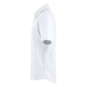 Camisa de manga corta Clique Cambridge 027310, Blanco, lateral izquierdo