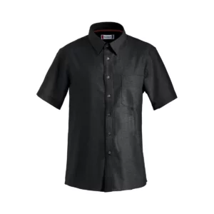 Camisa de manga corta Clique Cambridge 027310, Negro, vista frontal