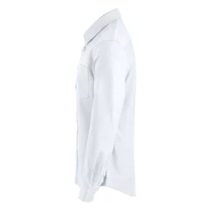 Camisa de hombre Clique Oxford 027311, Blanco, lateral izquierdo